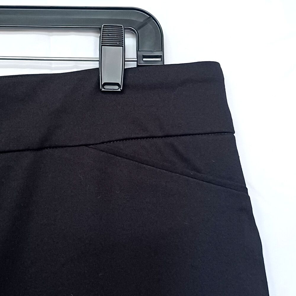 Dalia Women’s XL Black Straight Leg Dress Pants Flat Front Stretch Back Pockets - Picture 4 of 12